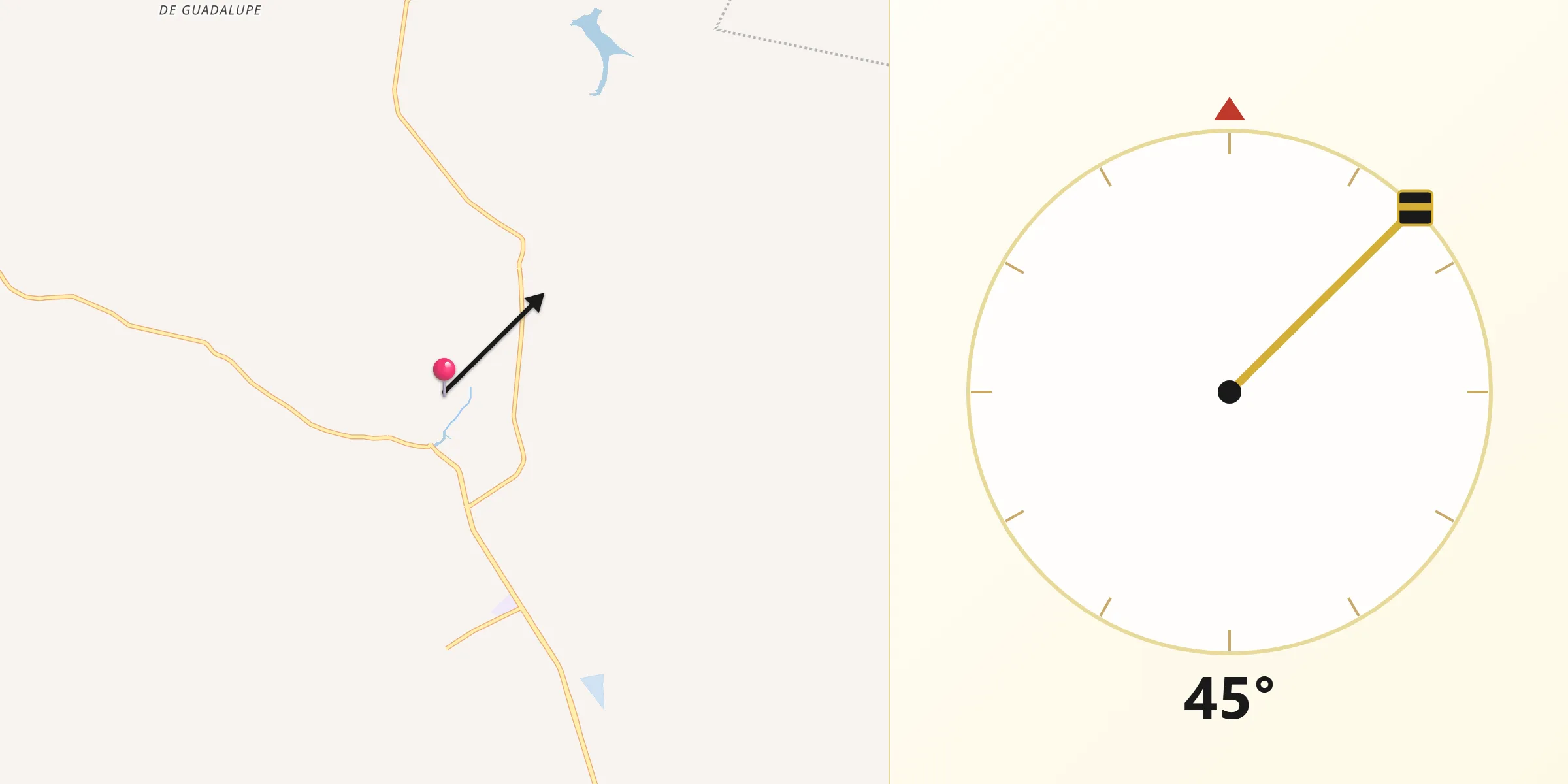 Dirección de la Qibla desde Colón