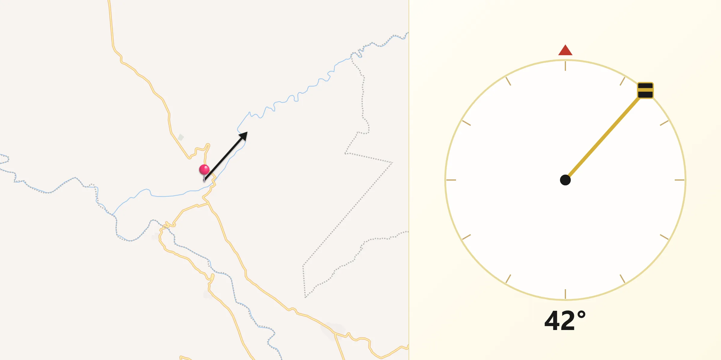 Dirección de la Qibla desde Amatlán de Cañas
