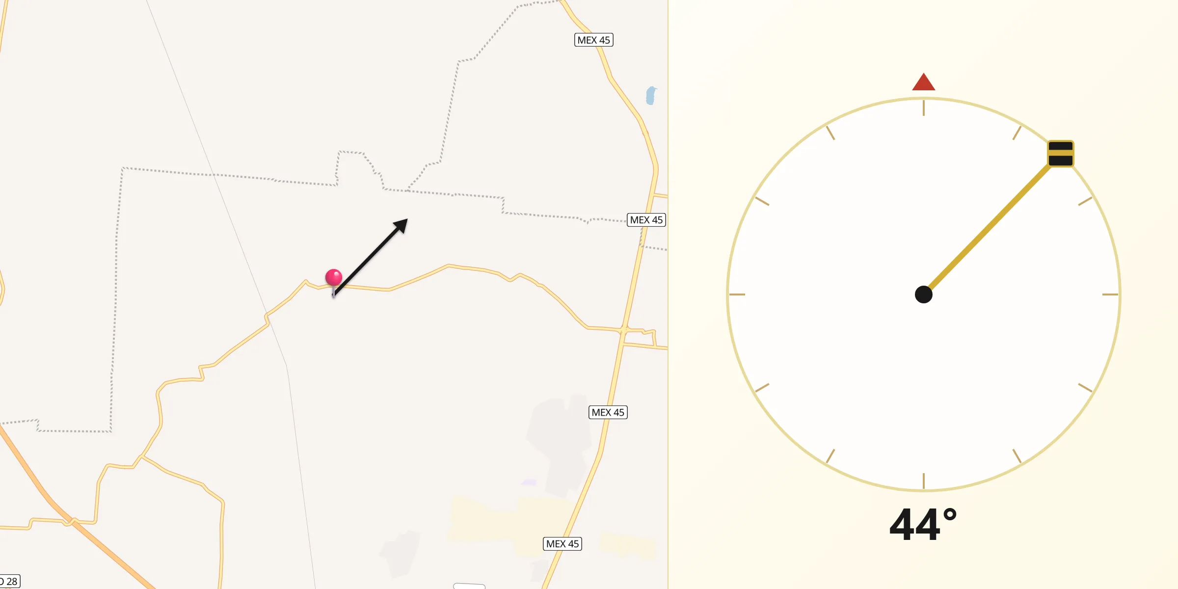 Dirección de la Qibla desde San Antonio el Rico