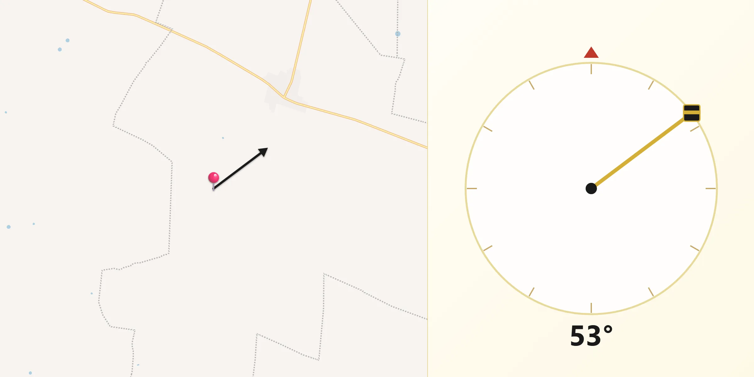 Dirección de la Qibla desde Quintana Roo