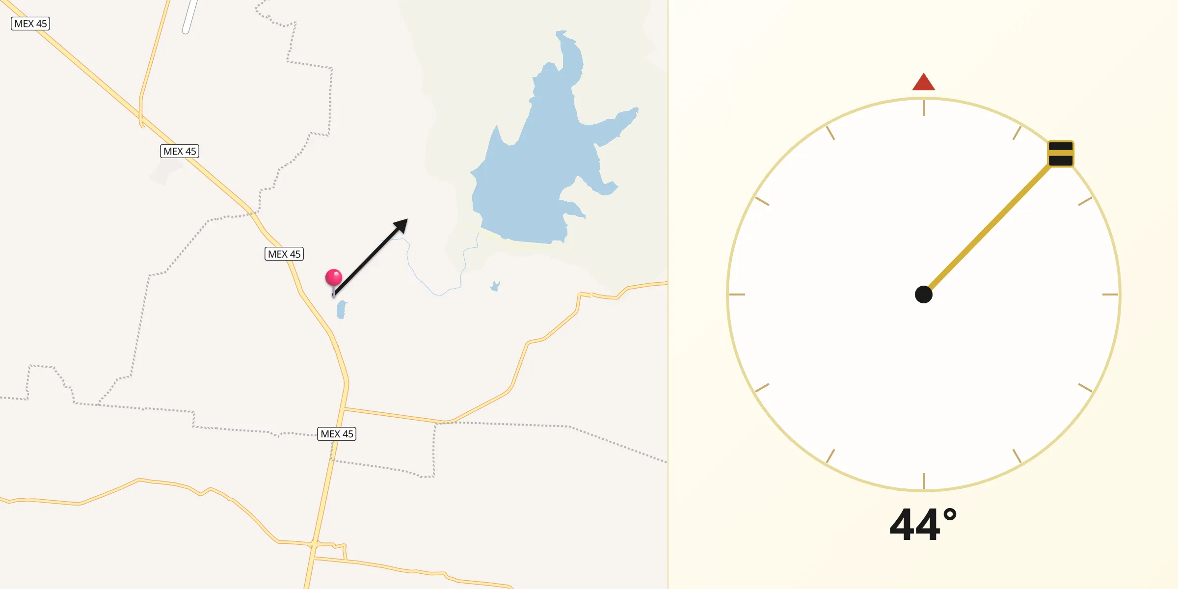 Dirección de la Qibla desde Los Nicolases