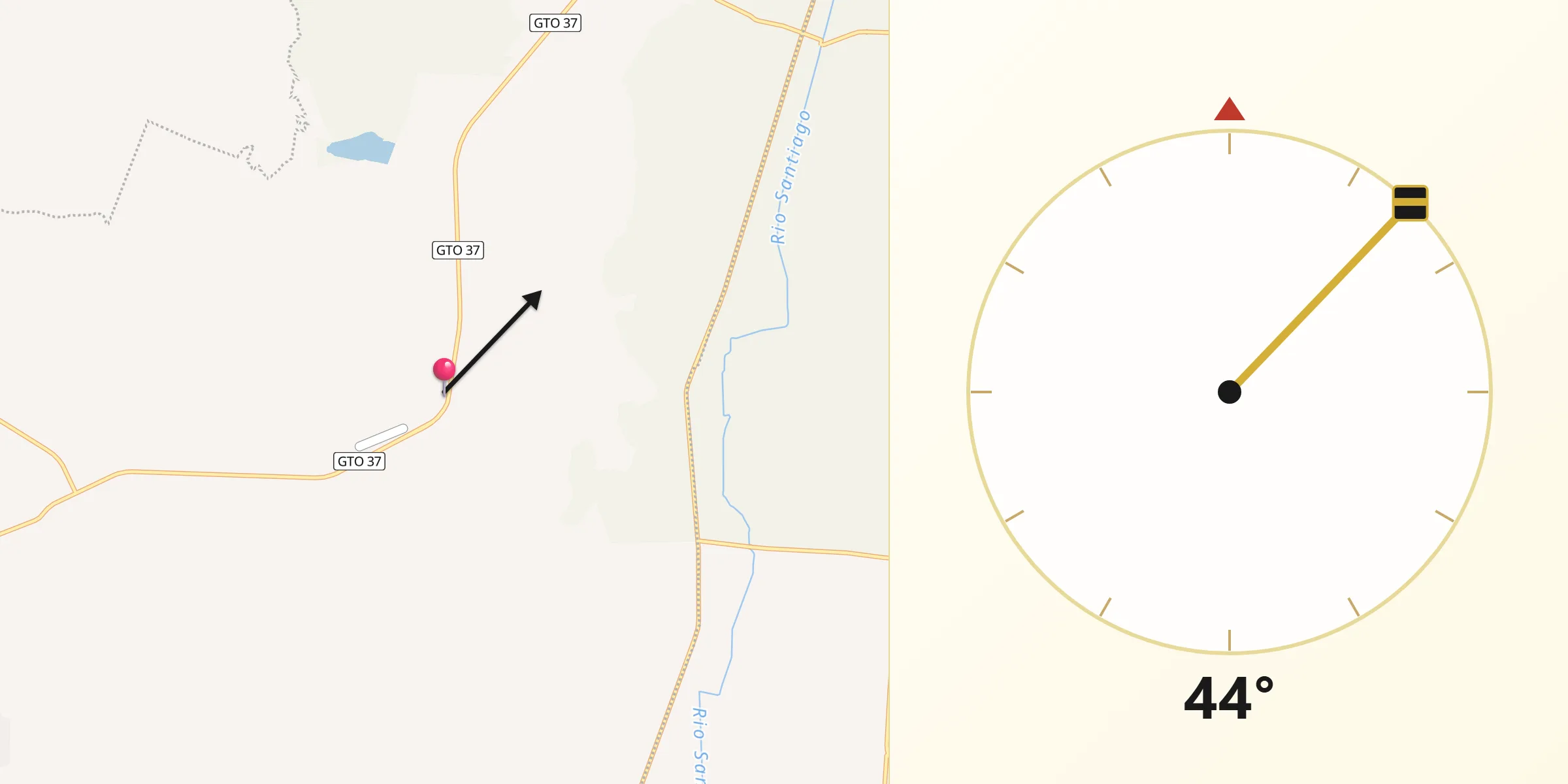 Dirección de la Qibla desde San Ángel
