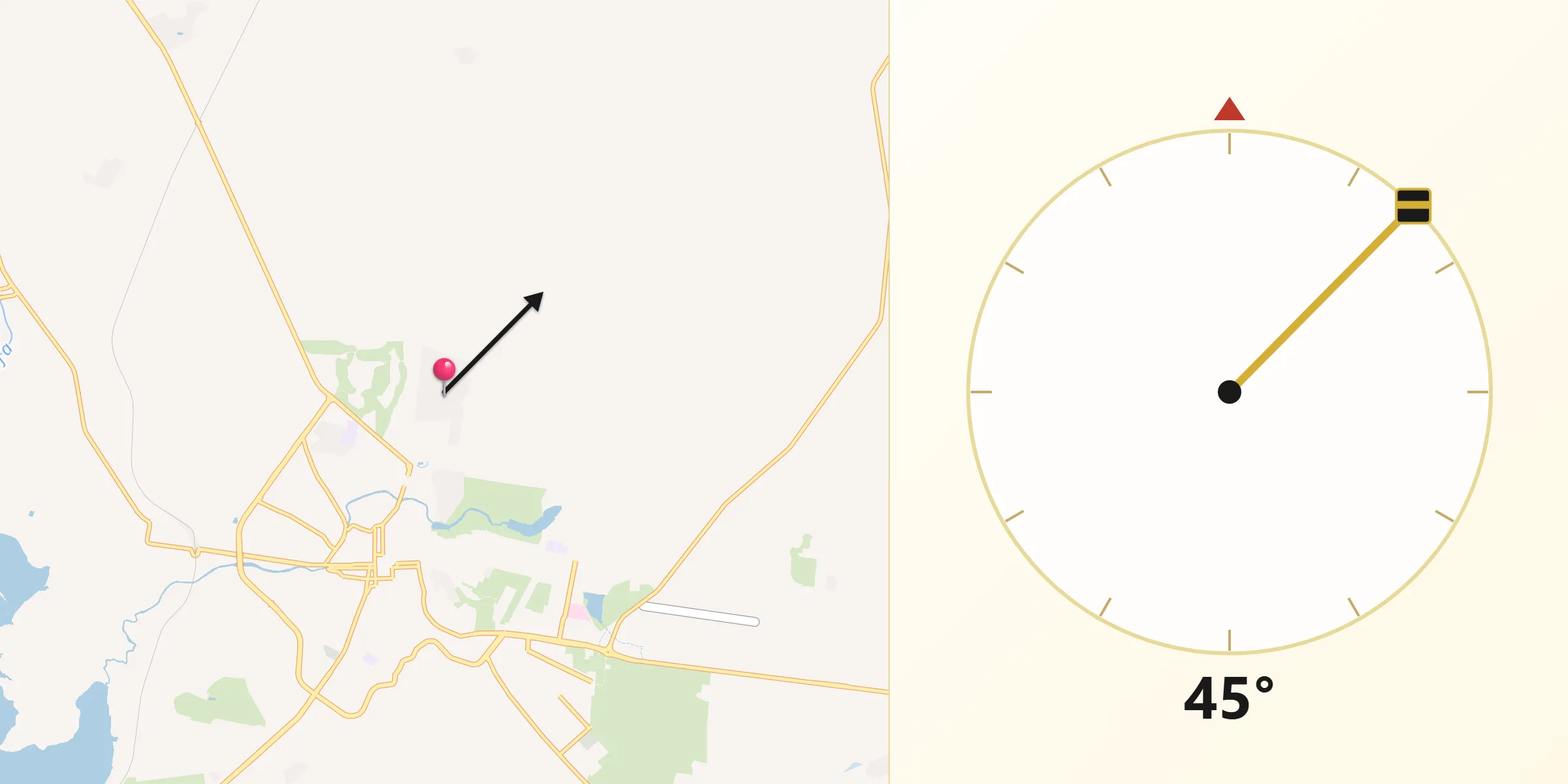 Dirección de la Qibla desde Colonia San Luis Rey