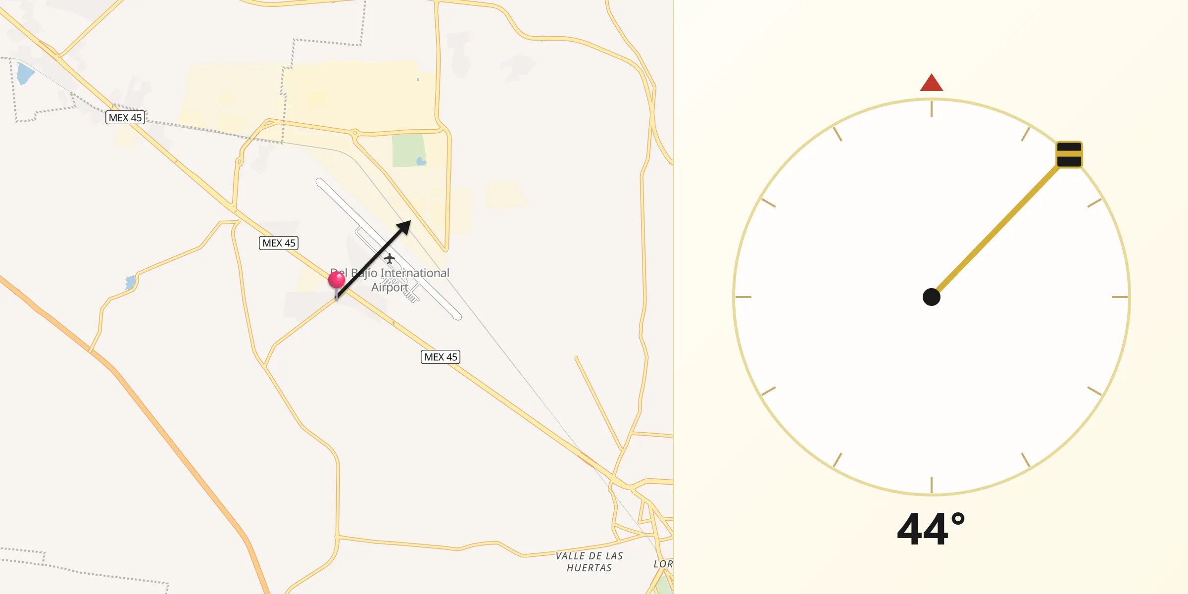 Dirección de la Qibla desde San Antonio Texas