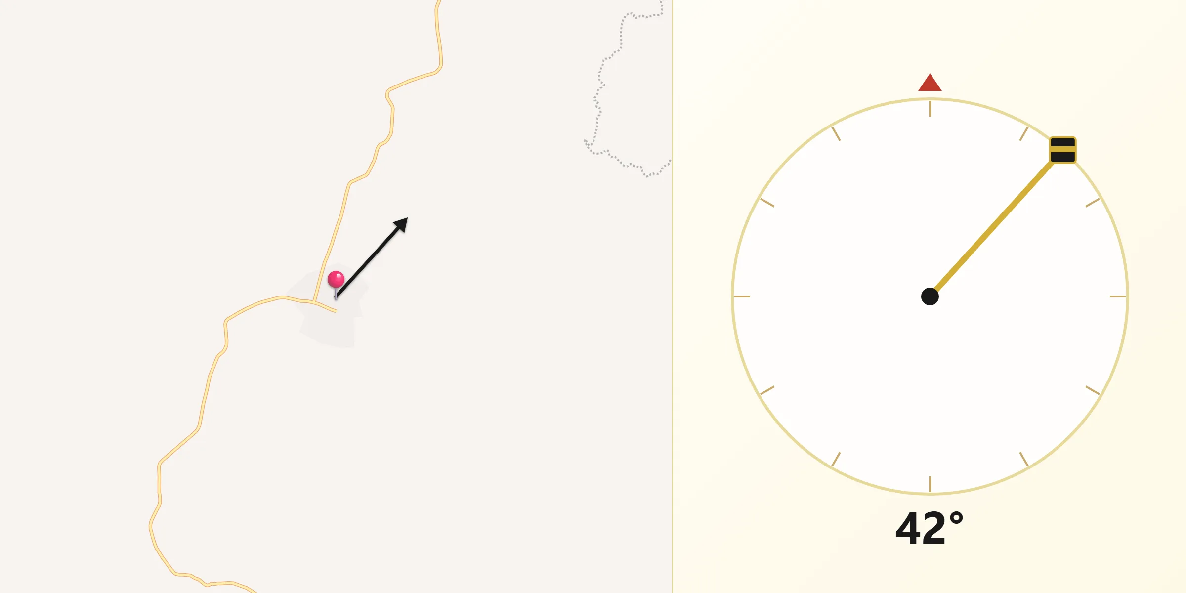 Dirección de la Qibla desde El Salvador