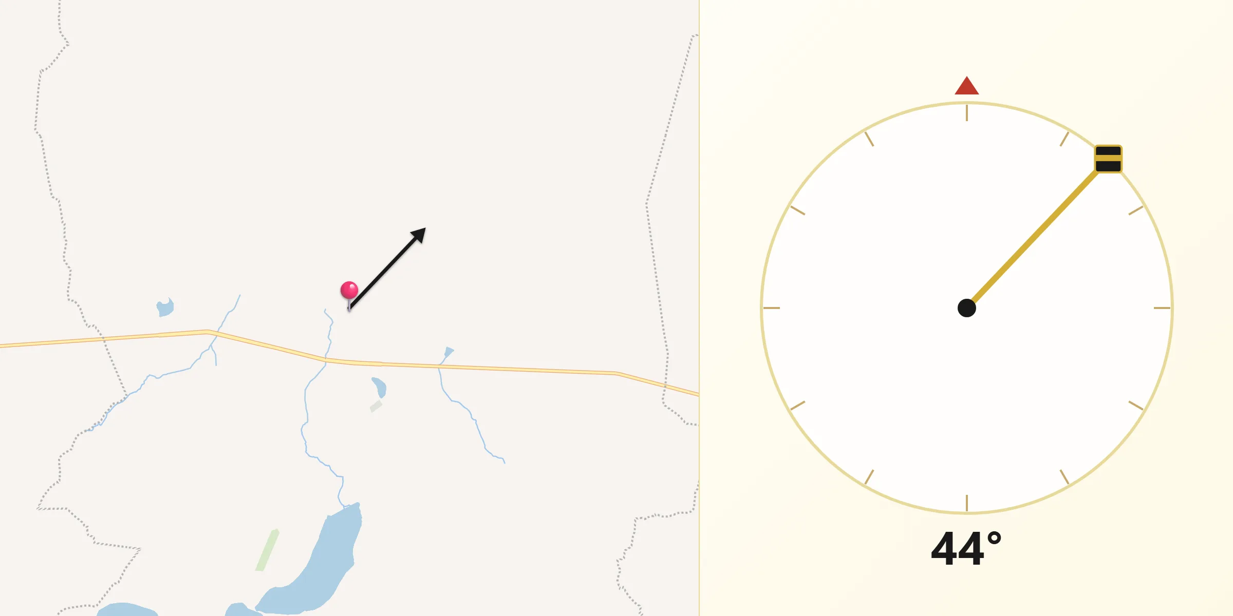 Dirección de la Qibla desde San Julián