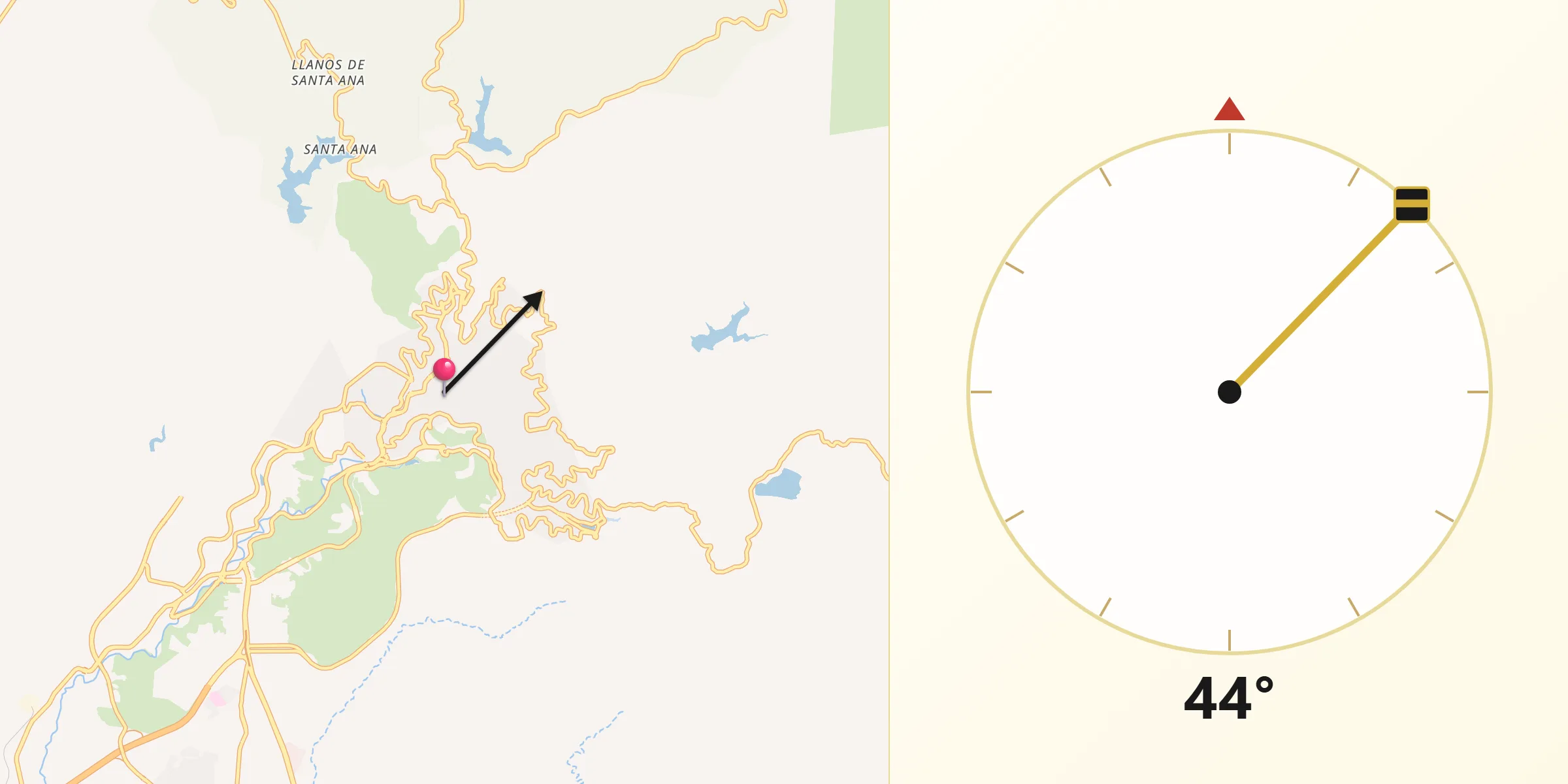 Dirección de la Qibla desde Guanajuato
