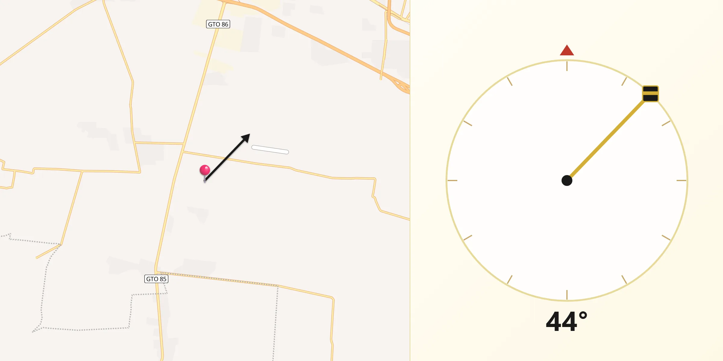 Dirección de la Qibla desde El CERESO