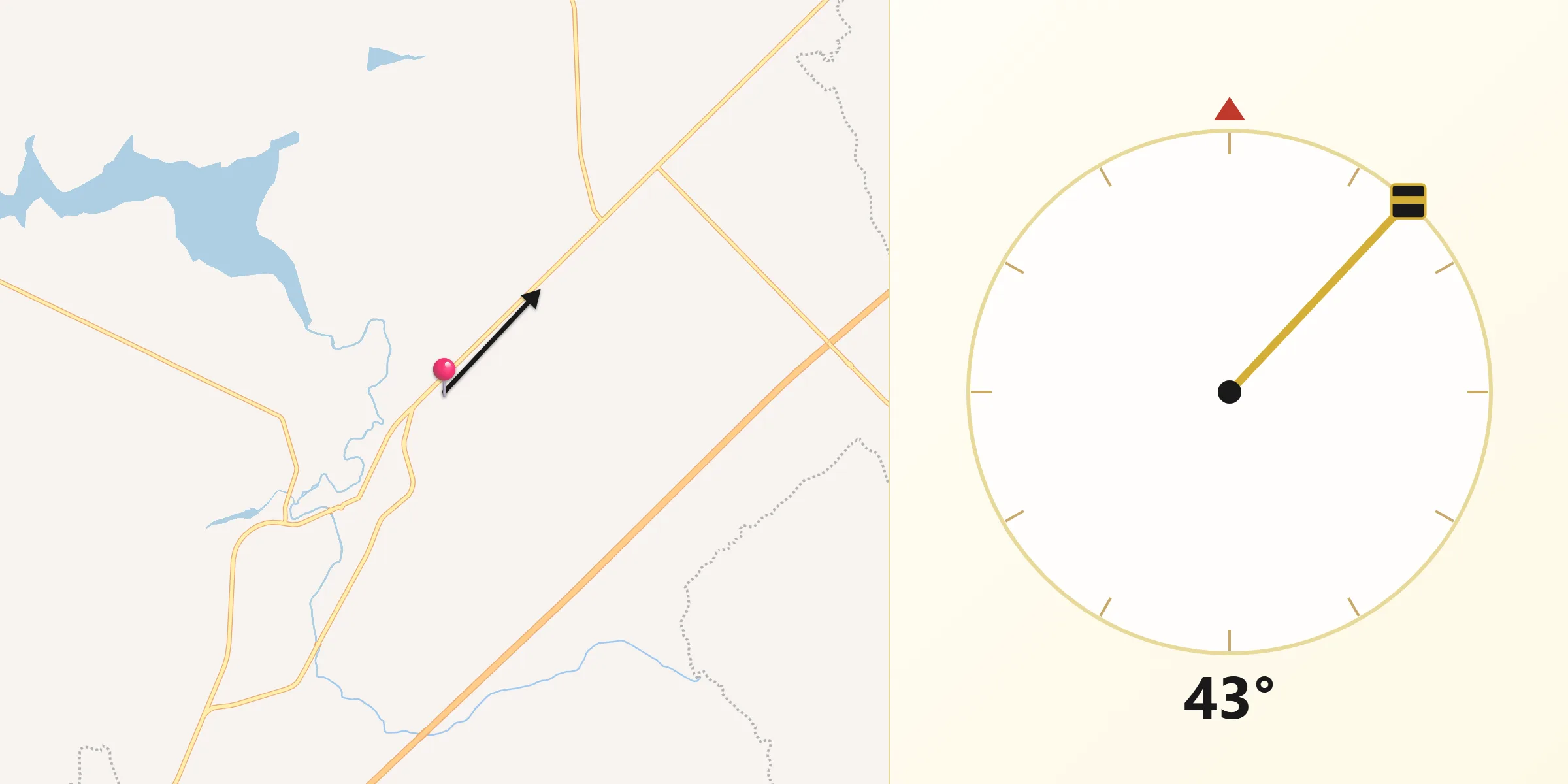 Dirección de la Qibla desde La Providencia