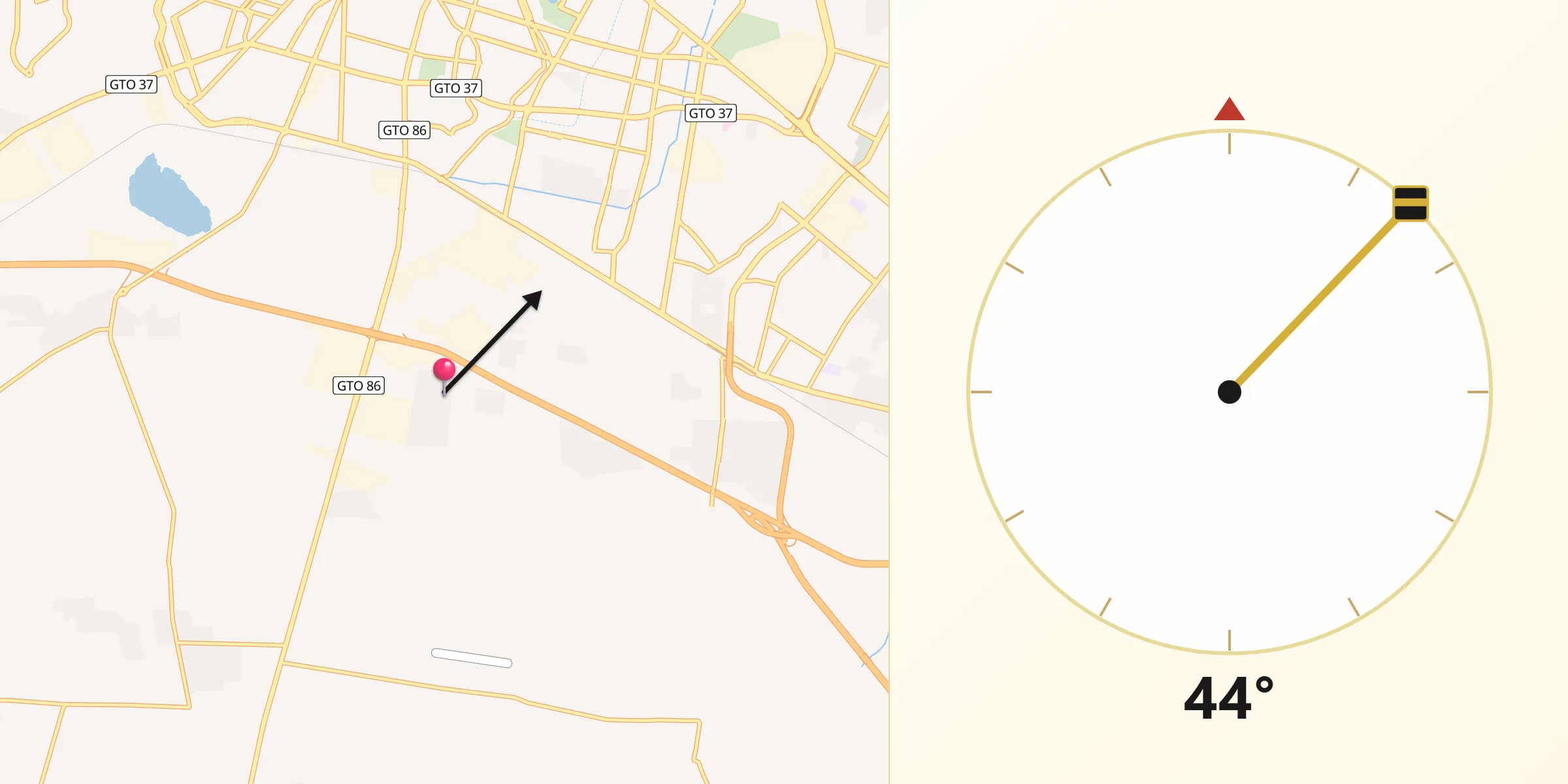 Dirección de la Qibla desde San José de Durán (Los Troncoso)