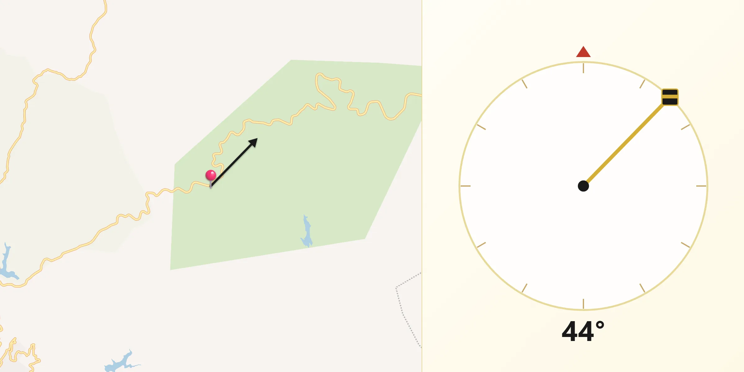 Dirección de la Qibla desde Santa Rosa de Lima