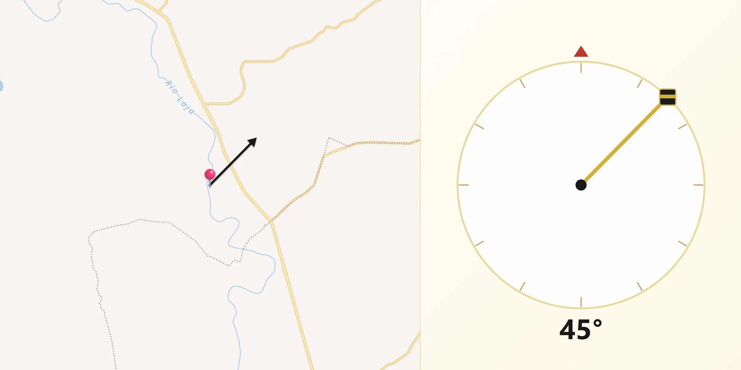 Dirección de la Qibla desde Tequisquiapan