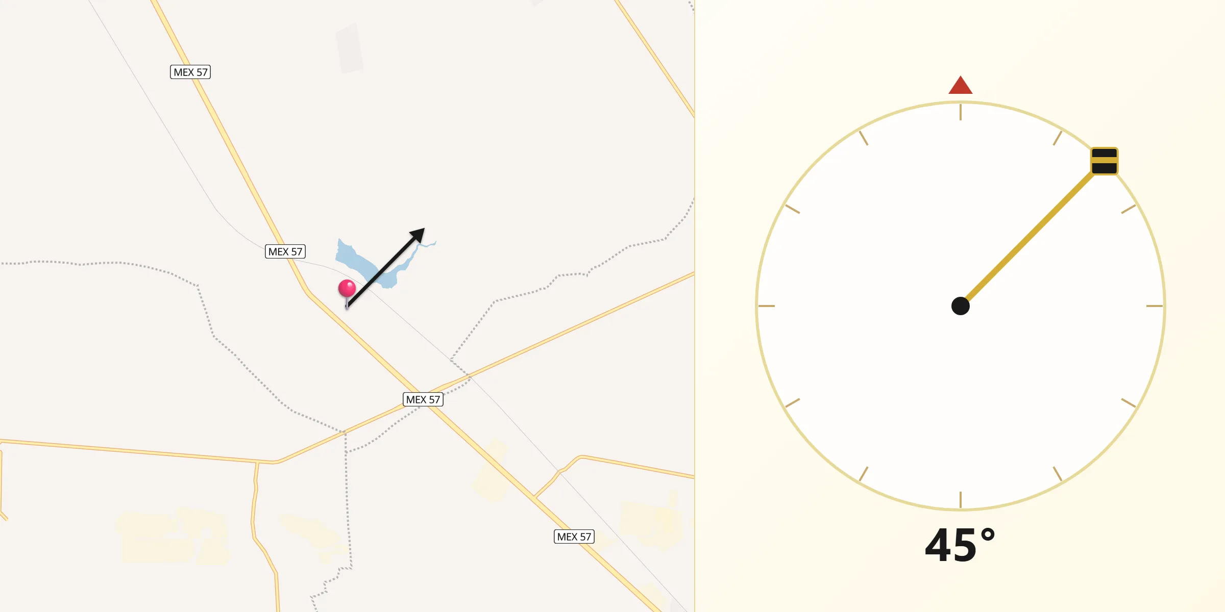Dirección de la Qibla desde San Antonio Primero