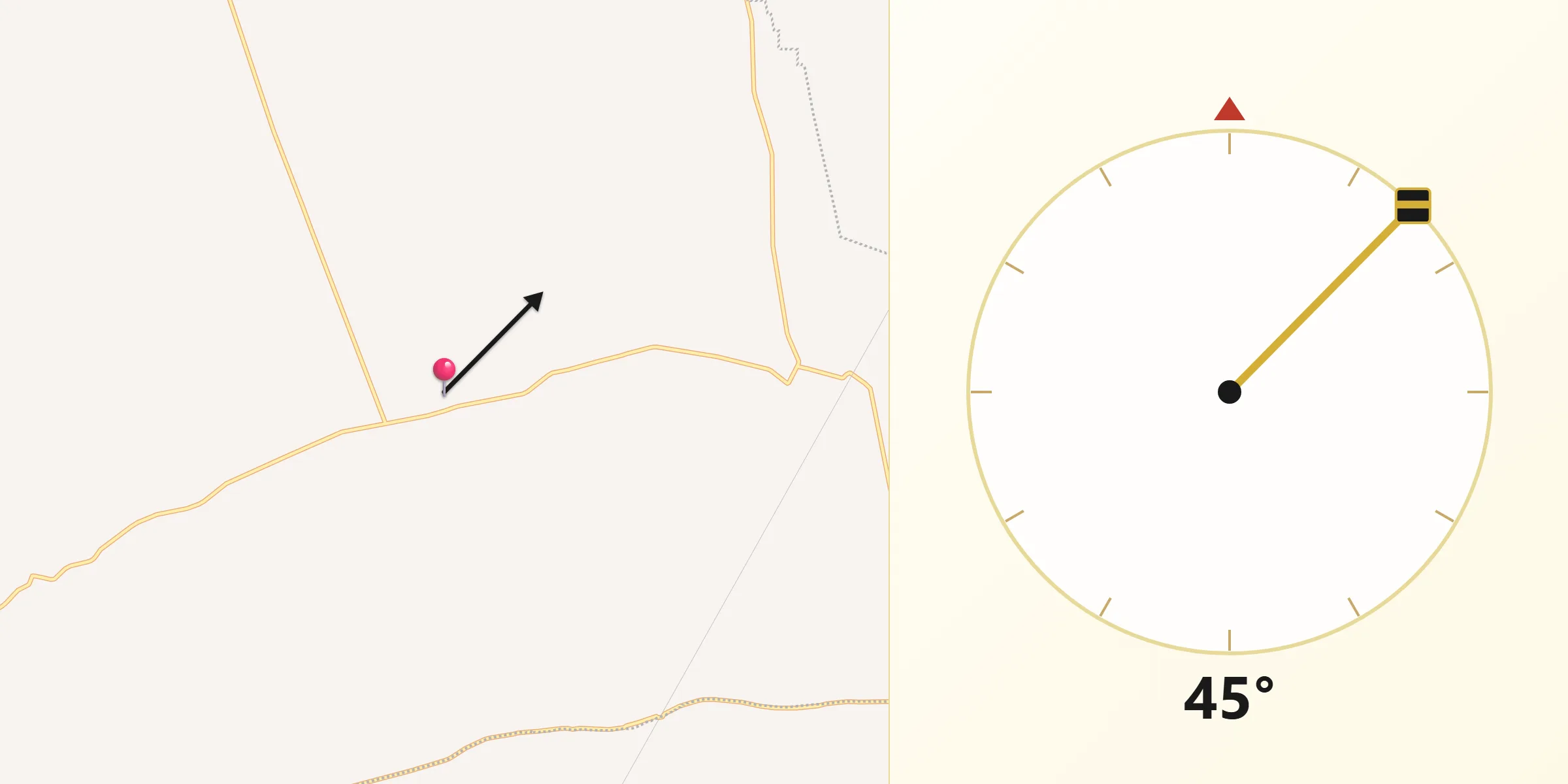Dirección de la Qibla desde Jamaica