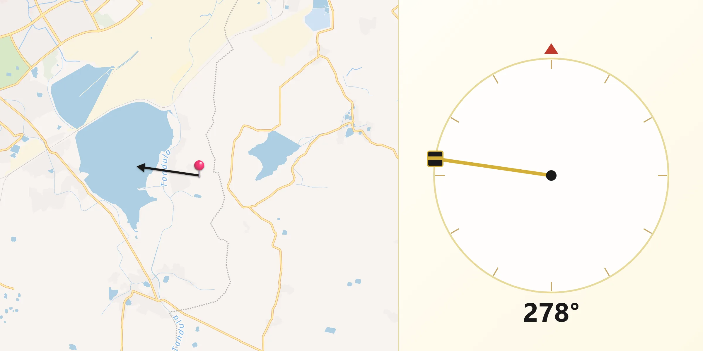 Qibla Direction from Durg
