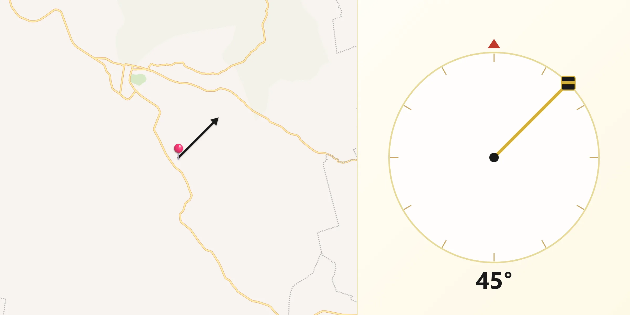 Dirección de la Qibla desde Los Remedios
