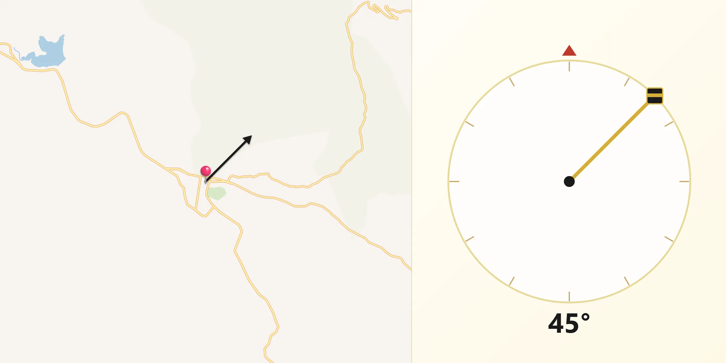 Dirección de la Qibla desde Victoria