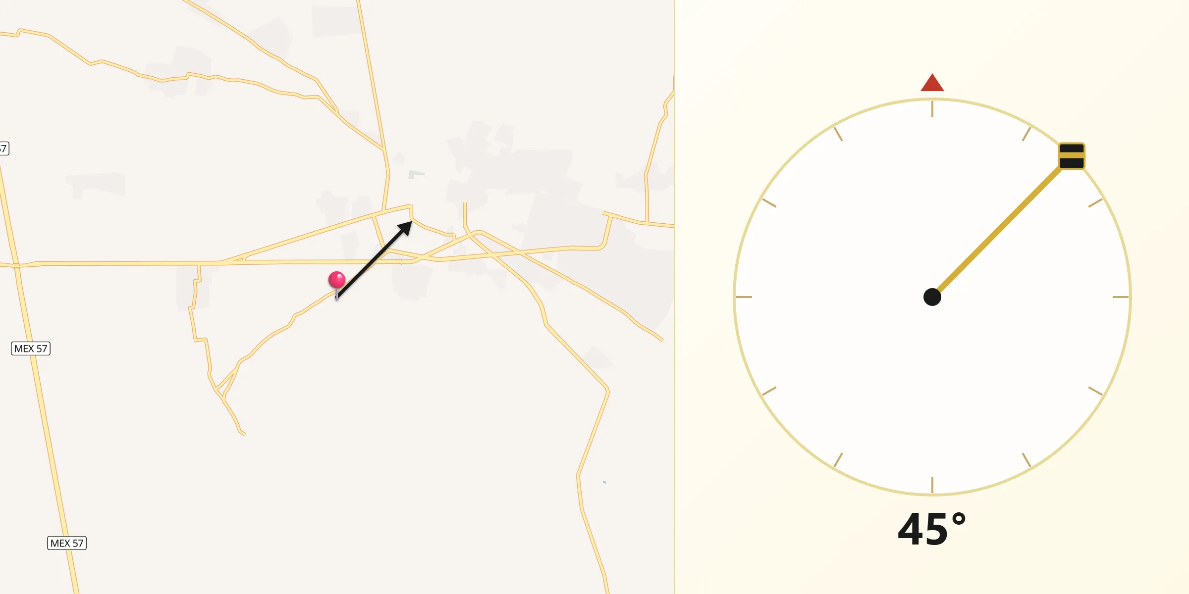 Dirección de la Qibla desde San Ignacio