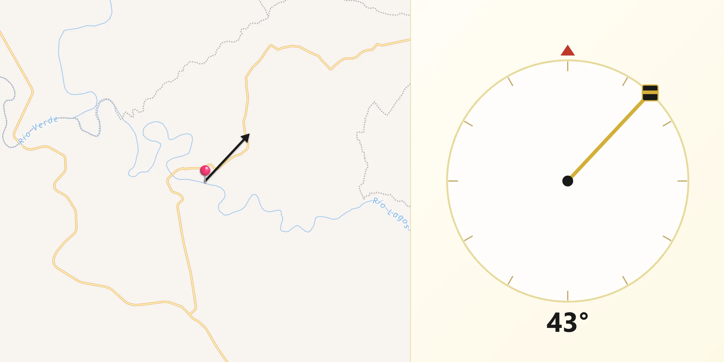 Dirección de la Qibla desde San Gaspar de los Reyes