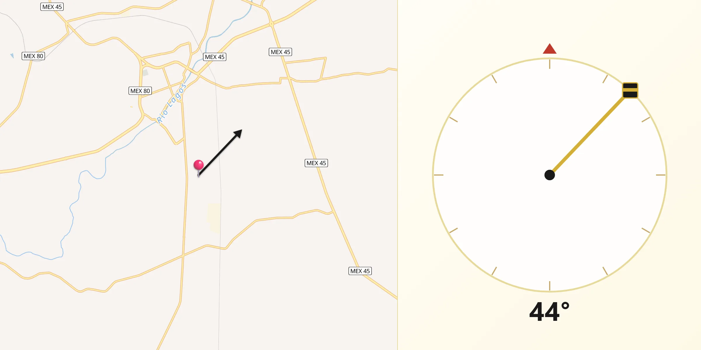 Dirección de la Qibla desde Geovillas Laureles del Campanario