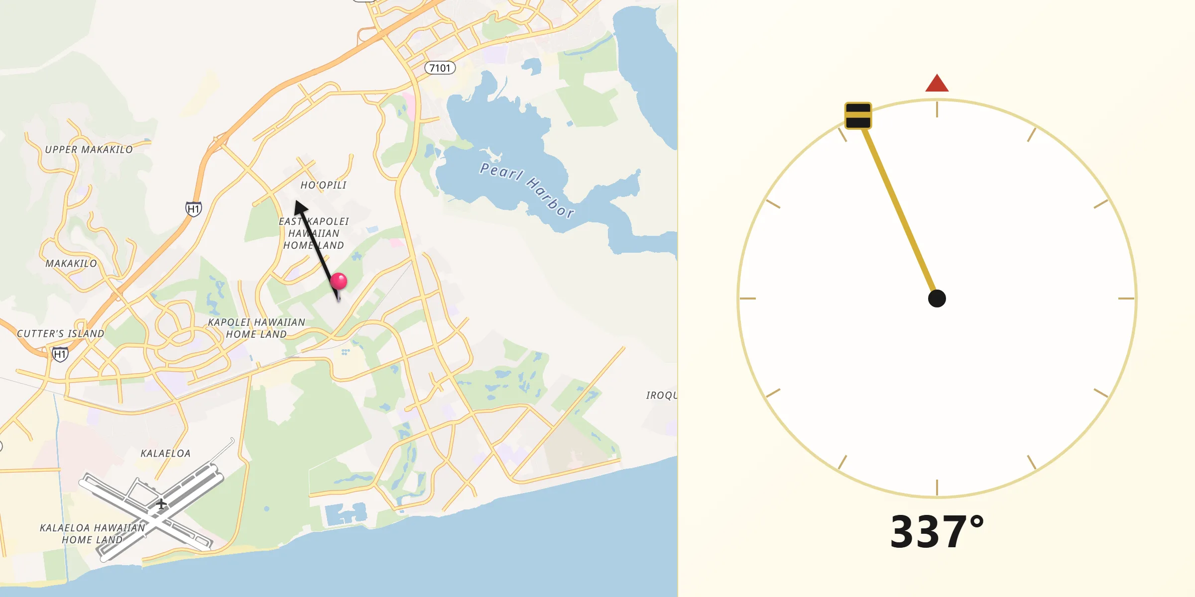 Qibla Direction from ‘Ewa Villages