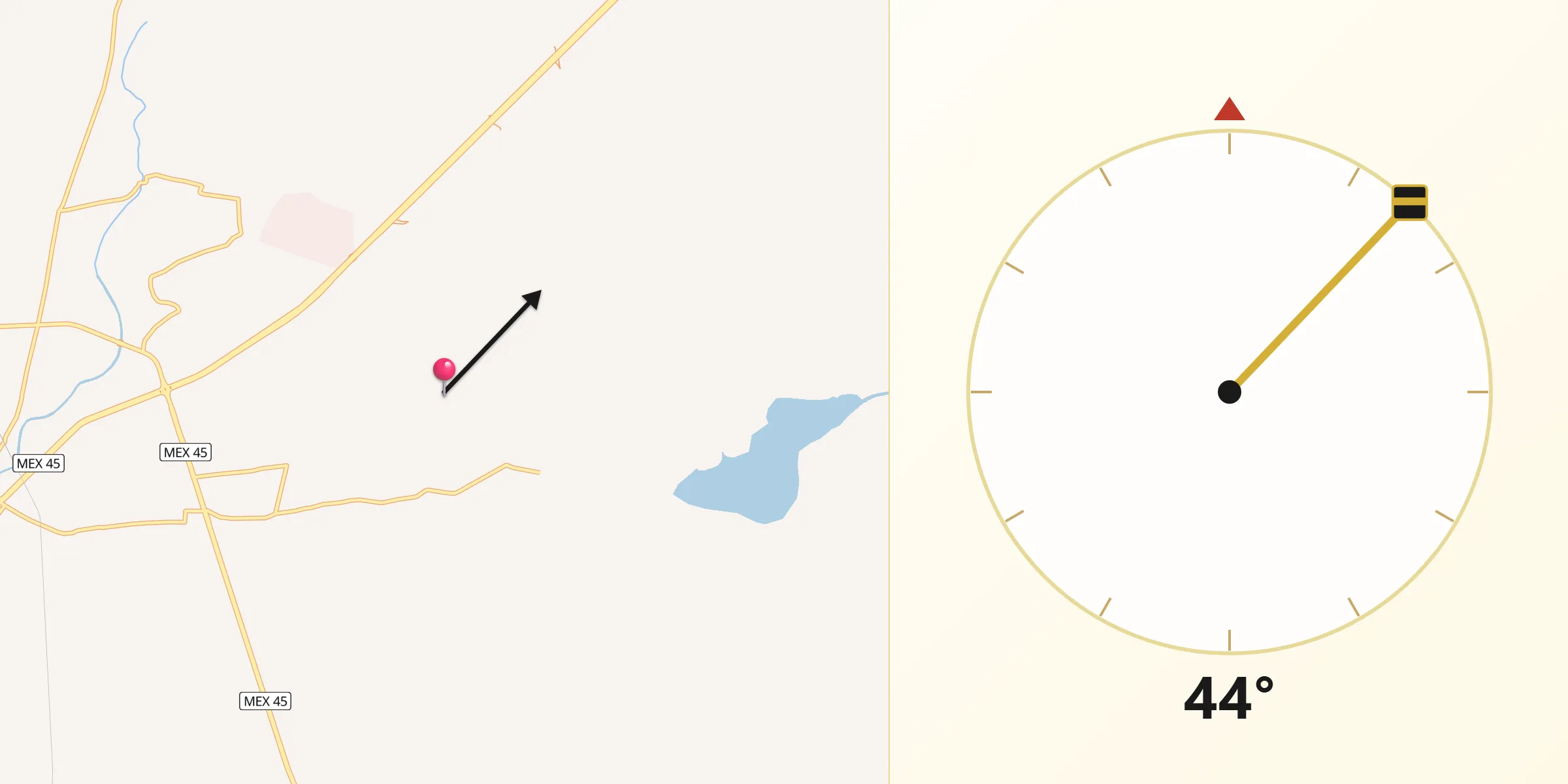 Dirección de la Qibla desde San Jorge