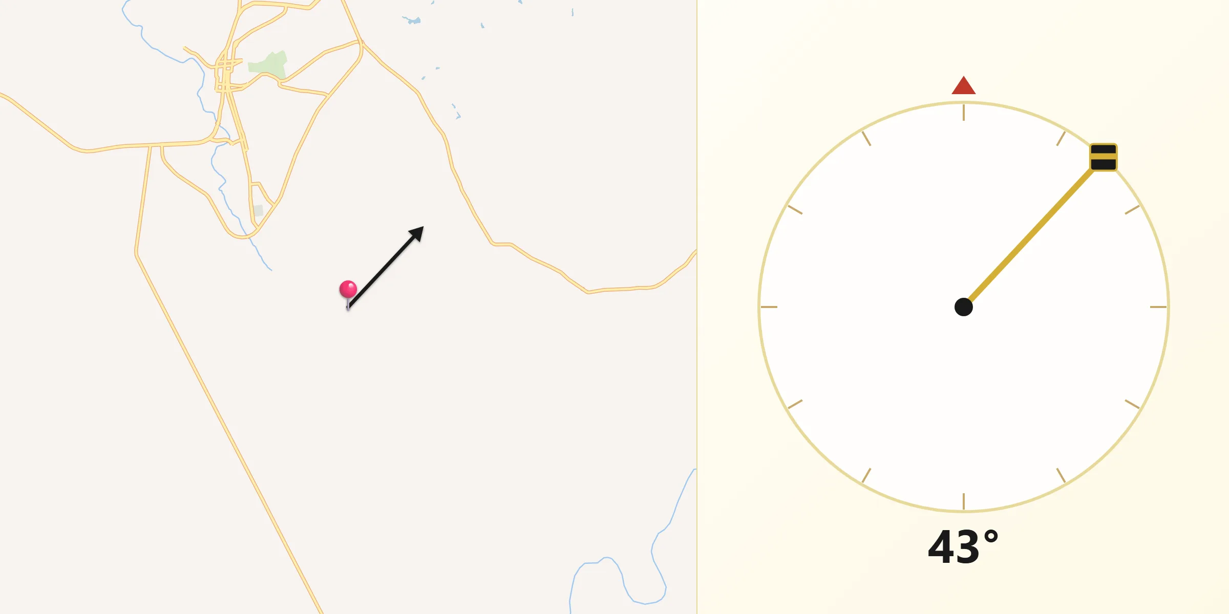 Dirección de la Qibla desde El Barrio