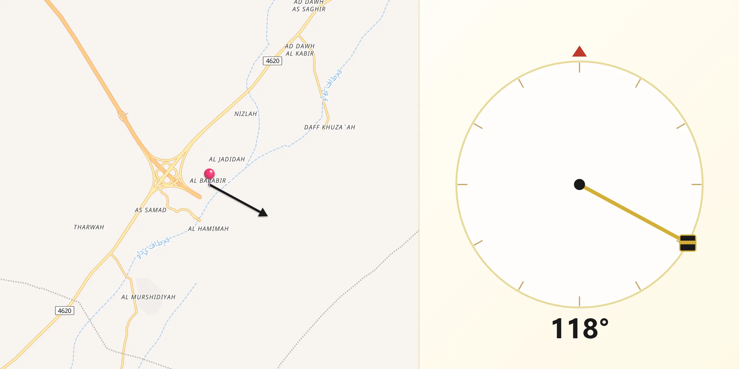 اتجاه القبلة من البرابر