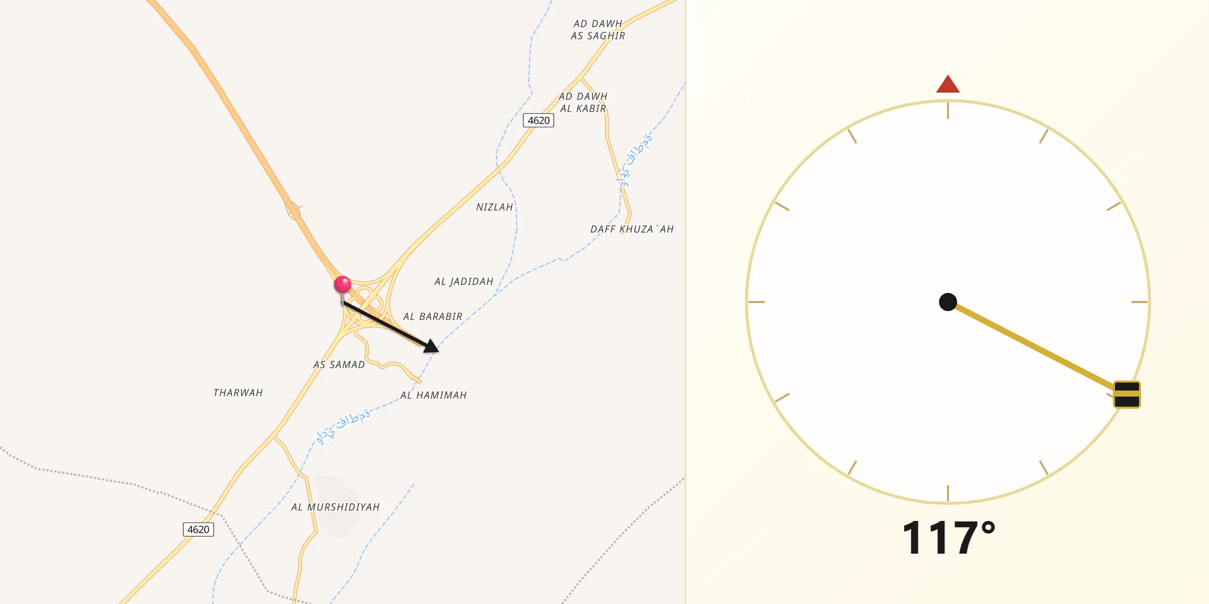 اتجاه القبلة من الأشراف