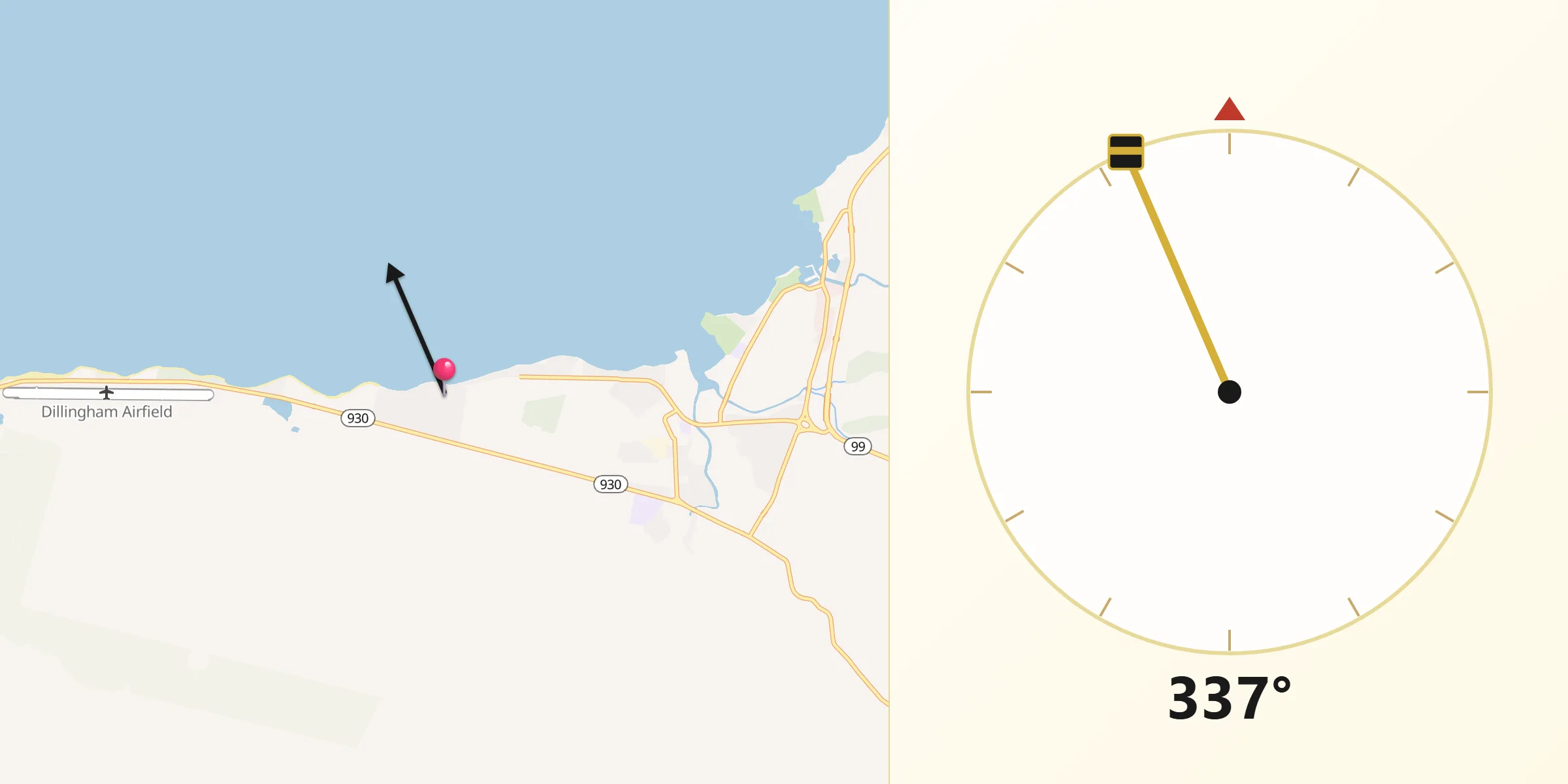 Qibla Direction from Mokulēia