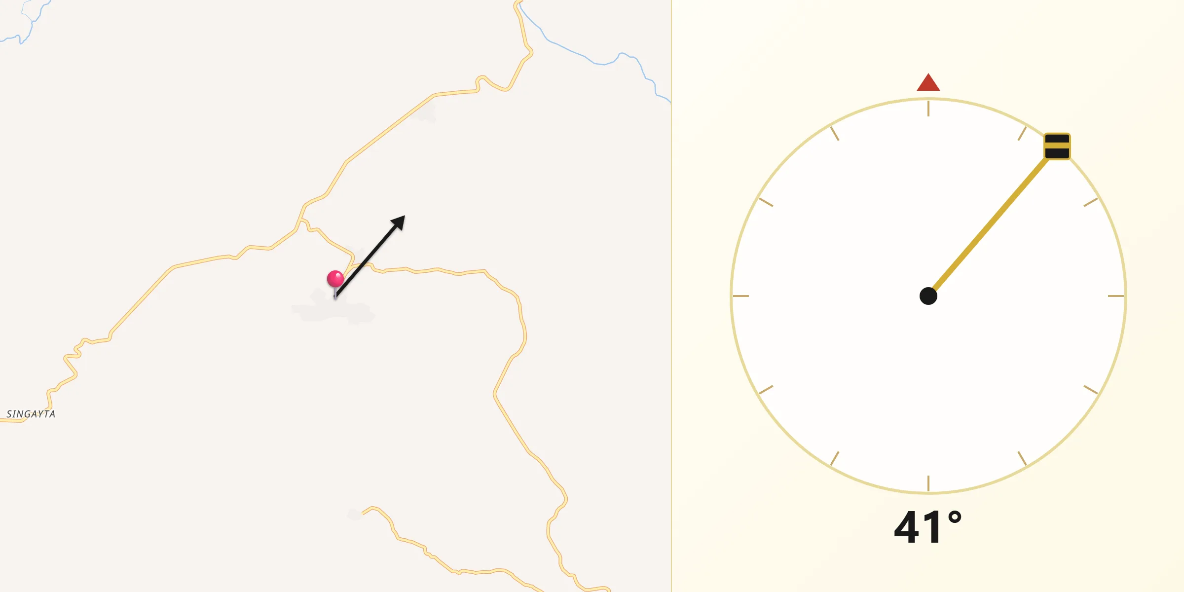 Dirección de la Qibla desde La Libertad
