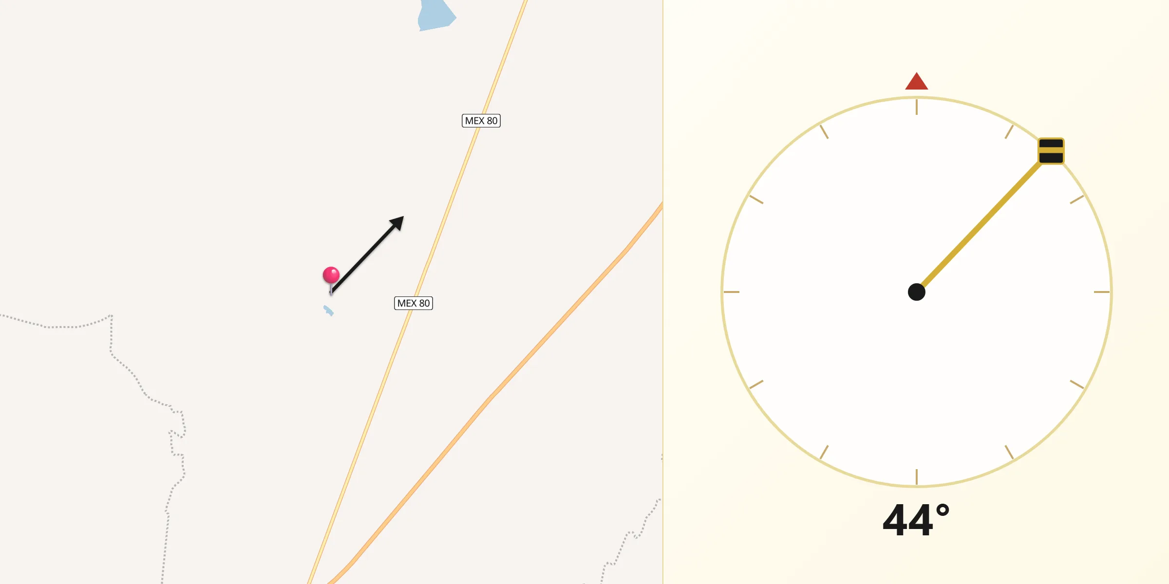 Dirección de la Qibla desde Matanzas
