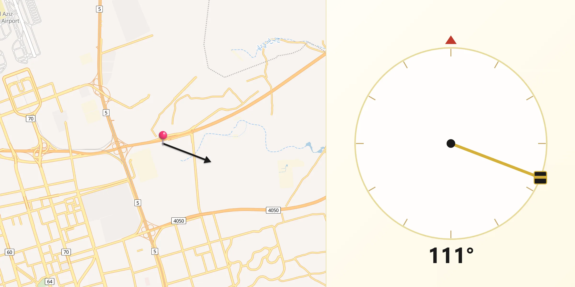 اتجاه القبلة من بريمان
