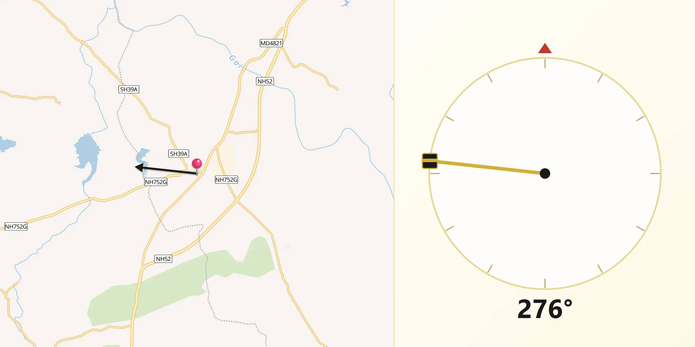 Qibla Direction from Sendhwa