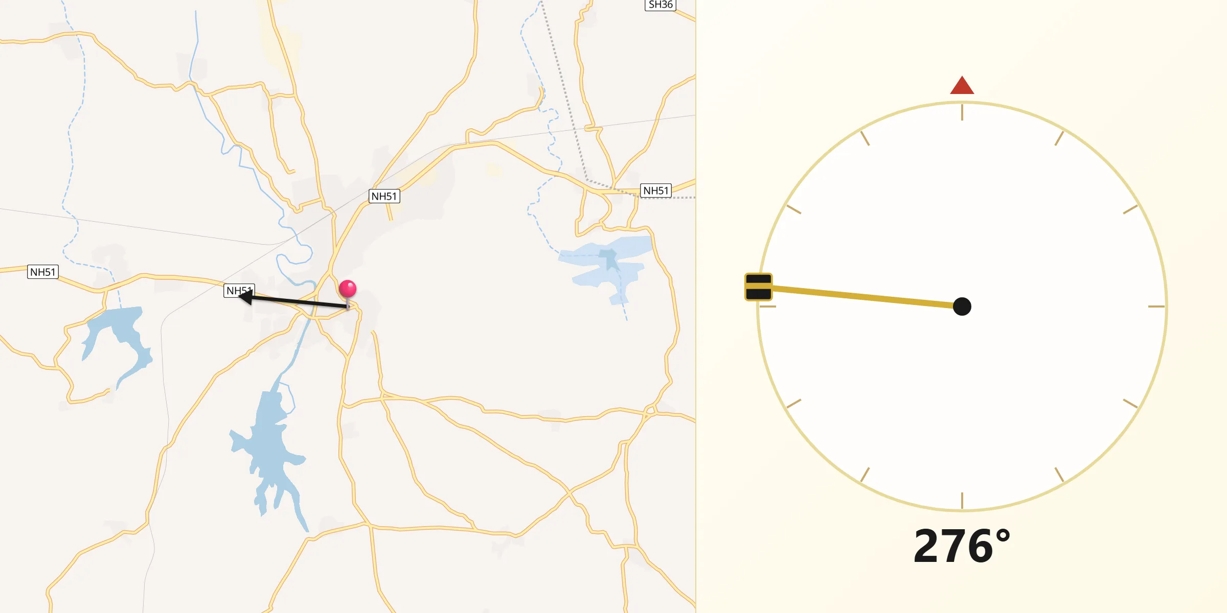 Qibla Direction from Sihor