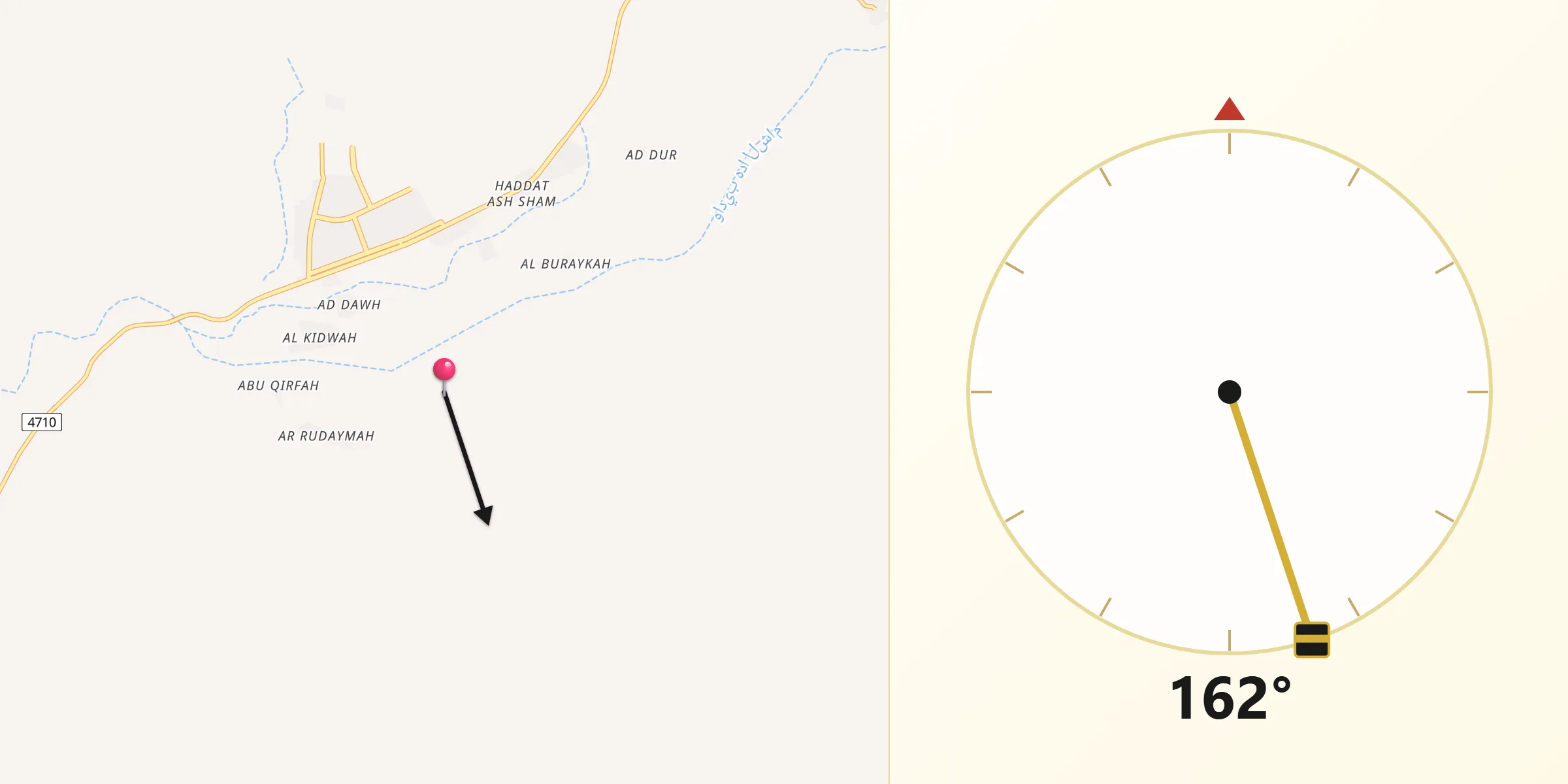 اتجاه القبلة من الدوح