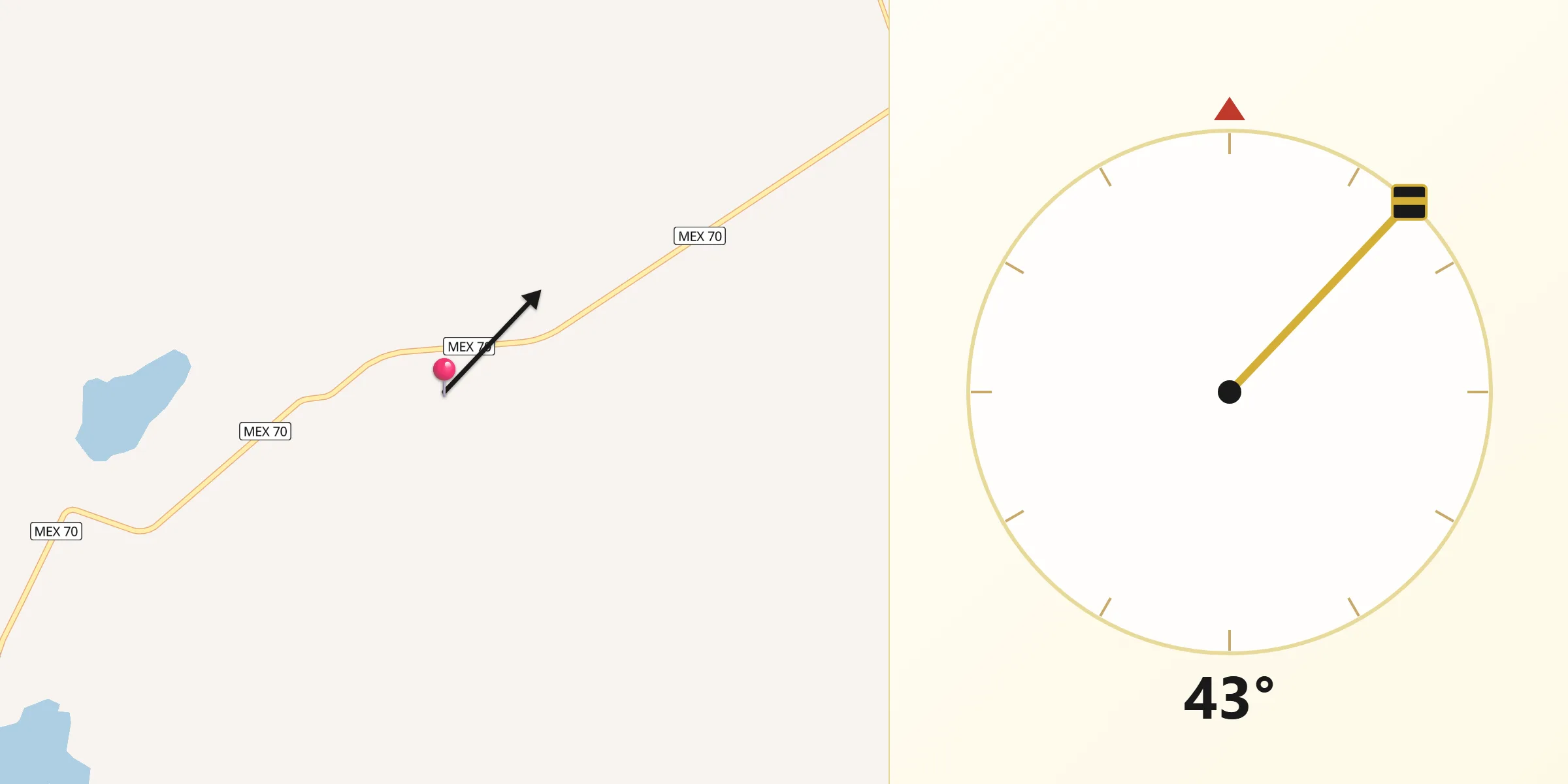 Dirección de la Qibla desde La Paz