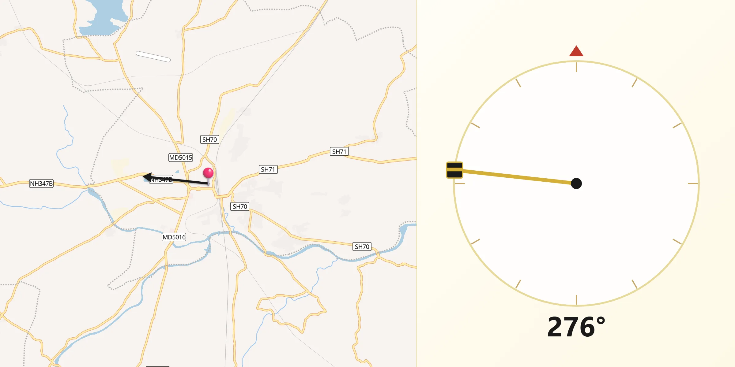 Qibla Direction from Khandwa