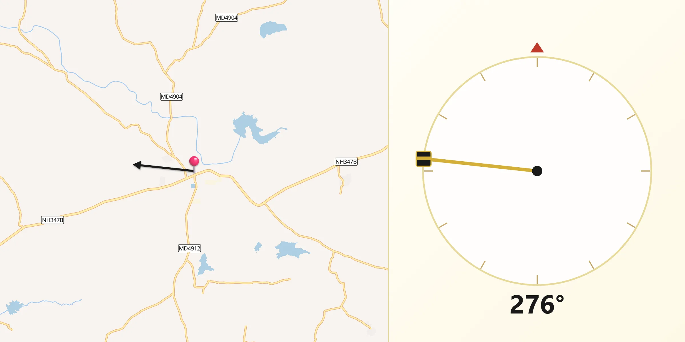 بہیکانجاون سے مکہ کی سمت