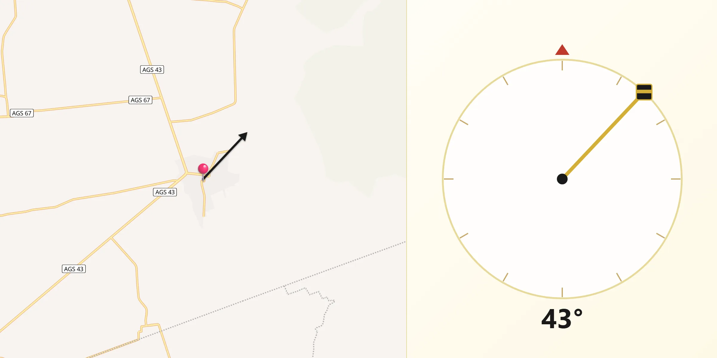 Dirección de la Qibla desde Palo Alto
