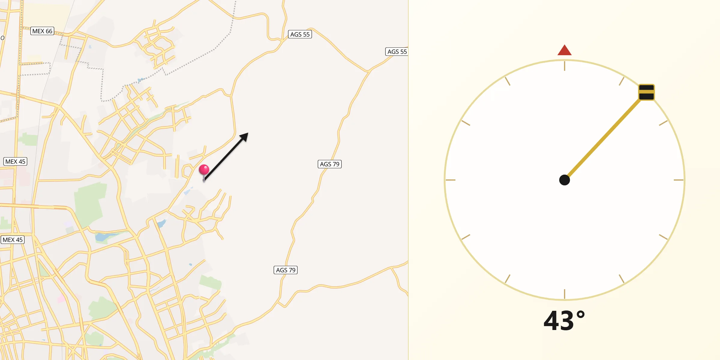 Dirección de la Qibla desde Cumbres III