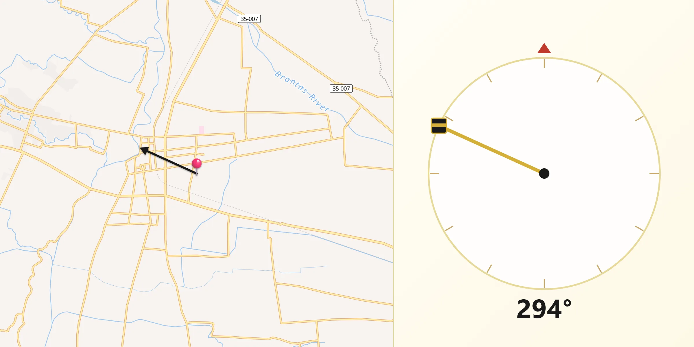 Qibla Direction from Overland Park
