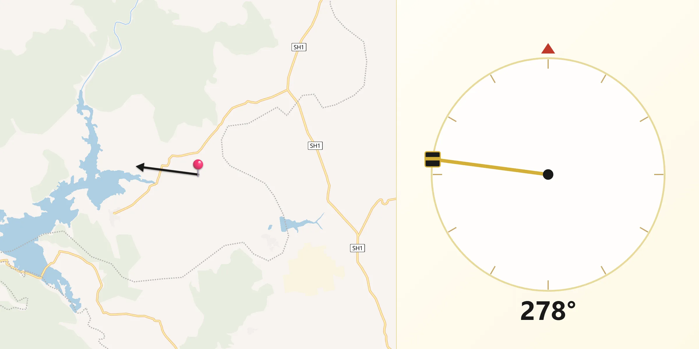 Qibla Direction from Raigarh