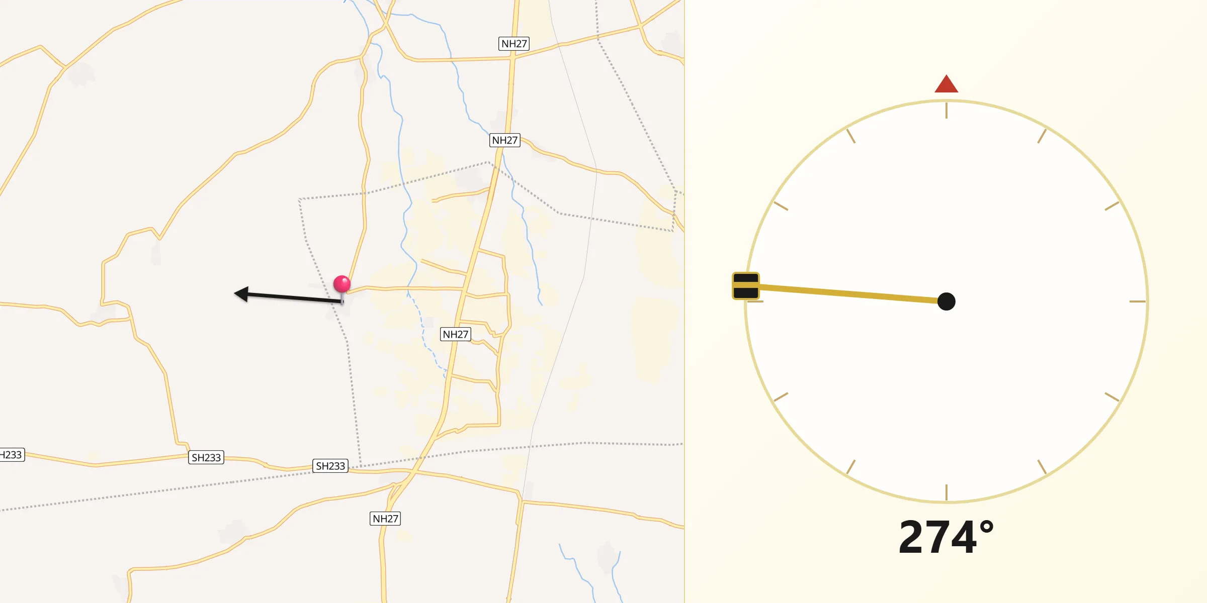 Shahpur से मक्का की दिशा