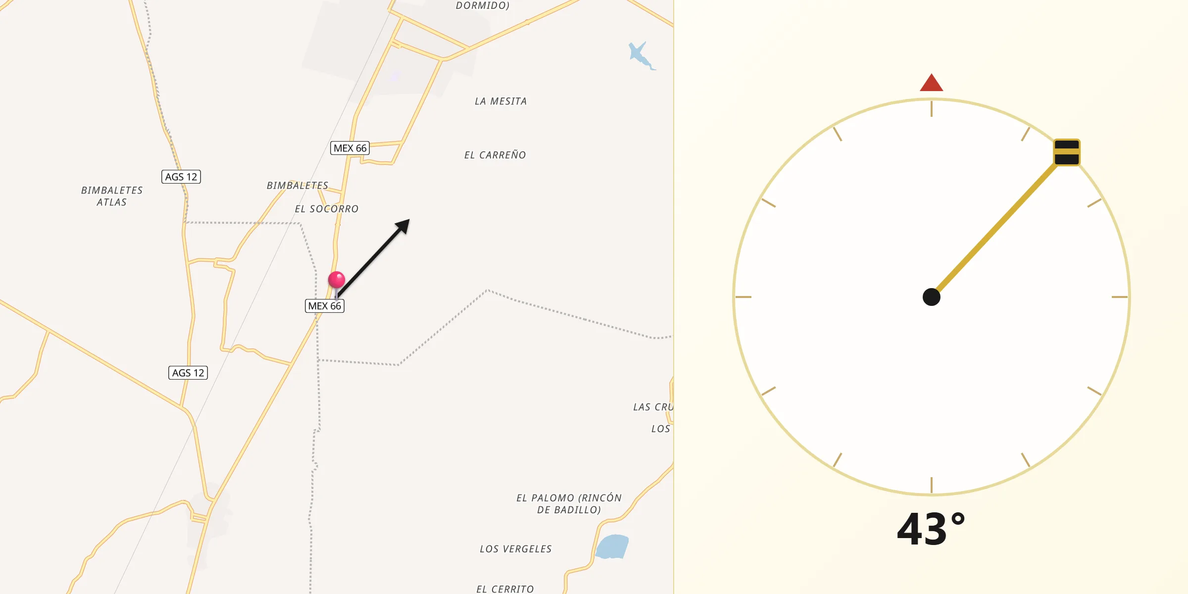 Dirección de la Qibla desde Crisóstomos