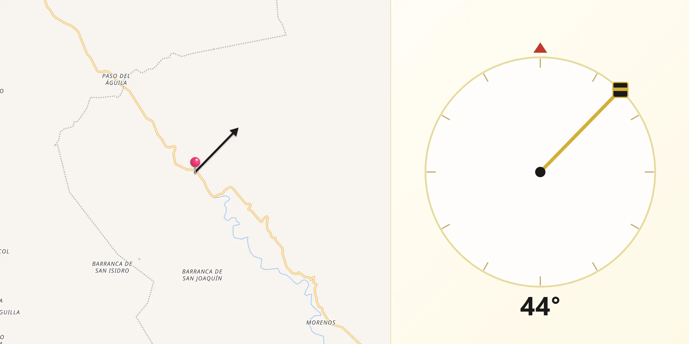 Dirección de la Qibla desde San Nicolás Tolentino