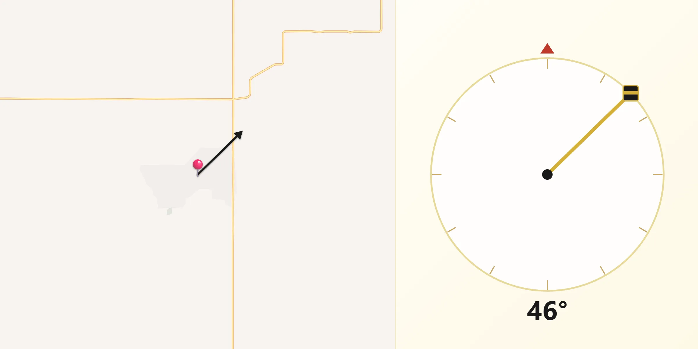 Dirección de la Qibla desde Ponciano Arriaga
