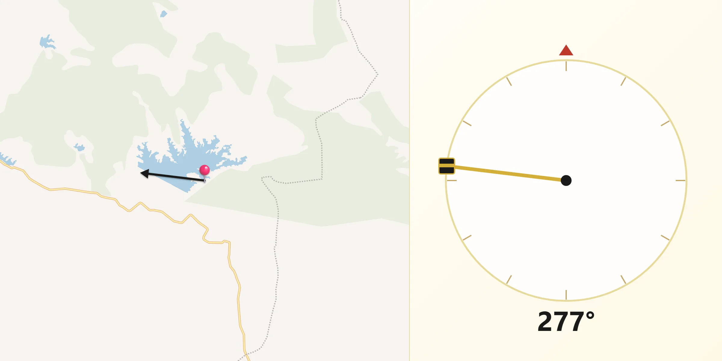 Qibla Direction from Bilaspur