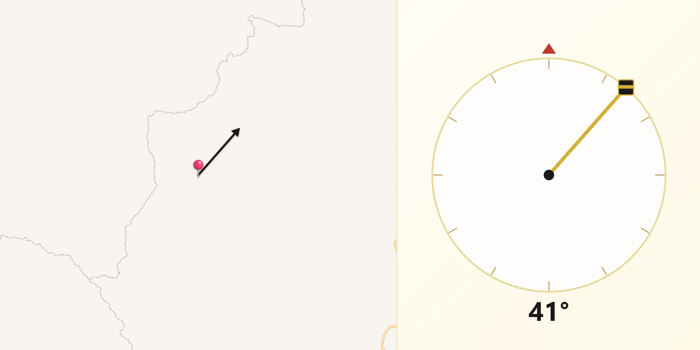 Dirección de la Qibla desde Colonia Hatmasie