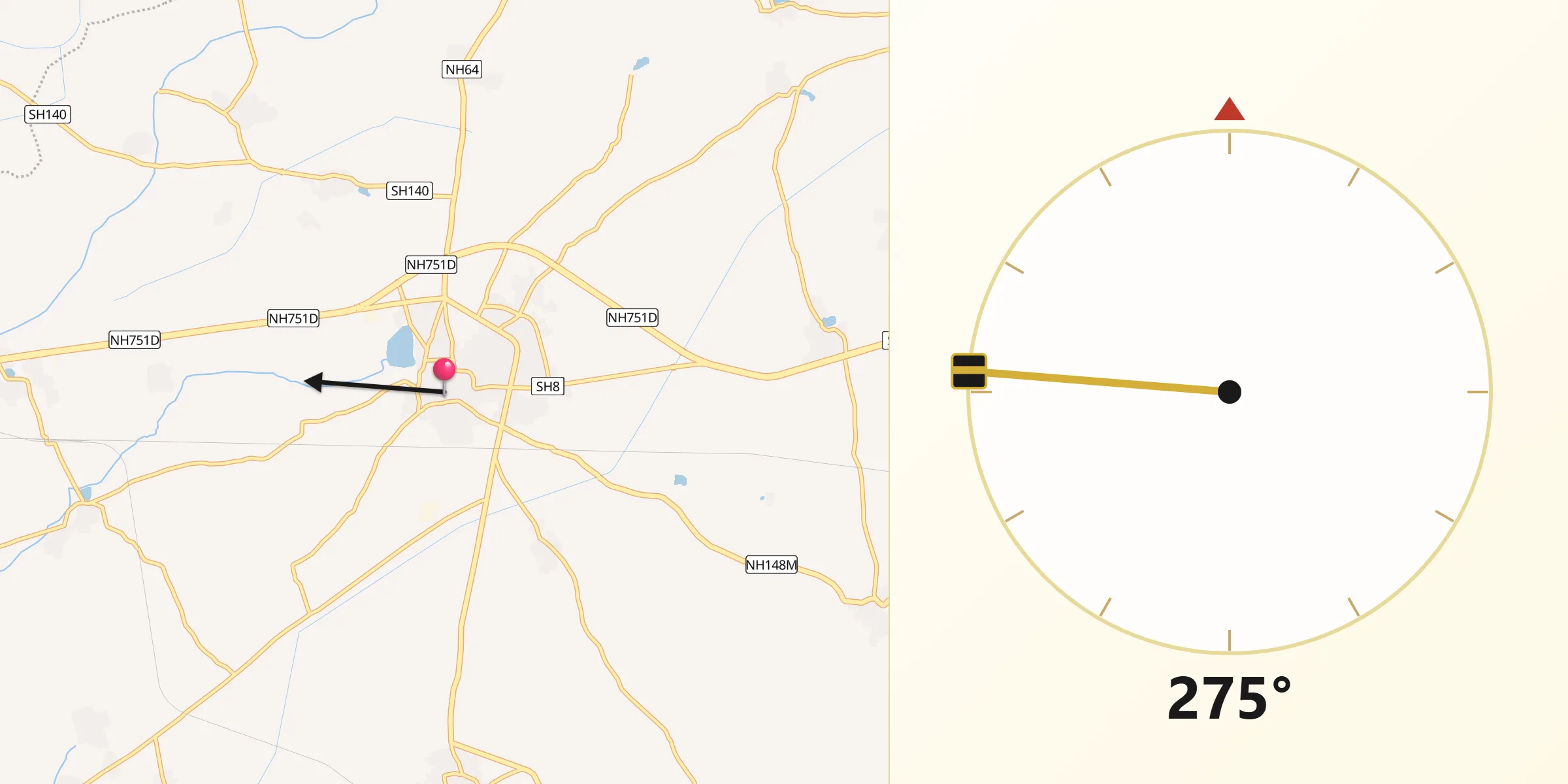 Qibla Direction from Borsad
